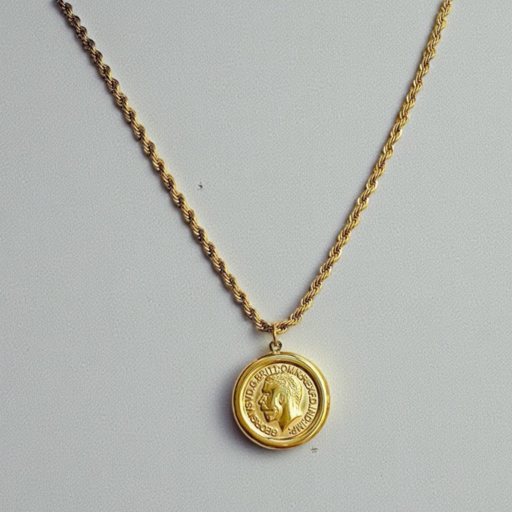Gold Coin Pendant Necklace