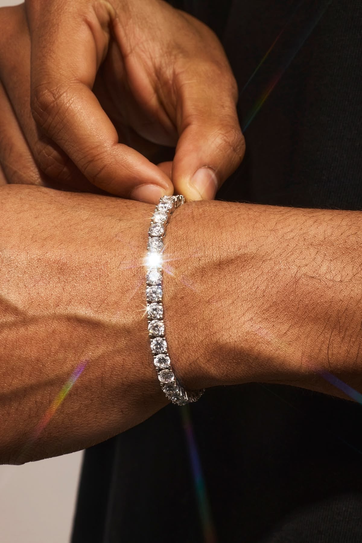 Unisex 5mm Silver Tennis Bracelet