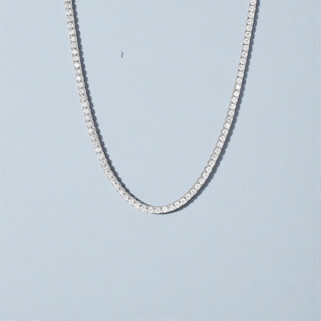 3mm Silver Tennis Necklace