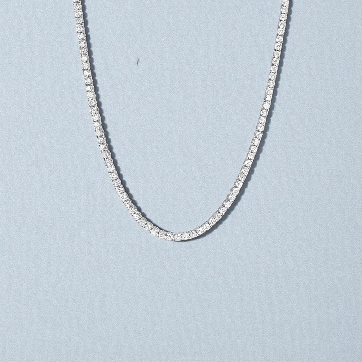 3mm Silver Tennis Necklace