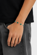 Clover Bracelet — Green On Silver