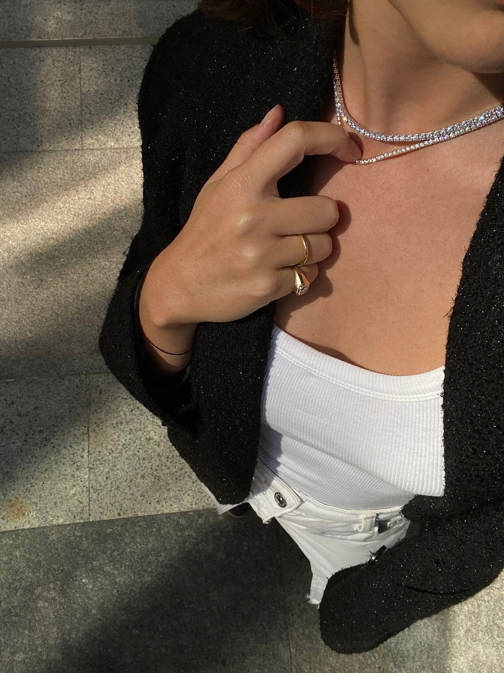 3mm Silver Tennis Necklace