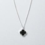 Pendant Black on Silver Motif Necklace
