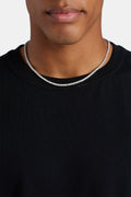 Unisex 3mm Silver Tennis Necklace