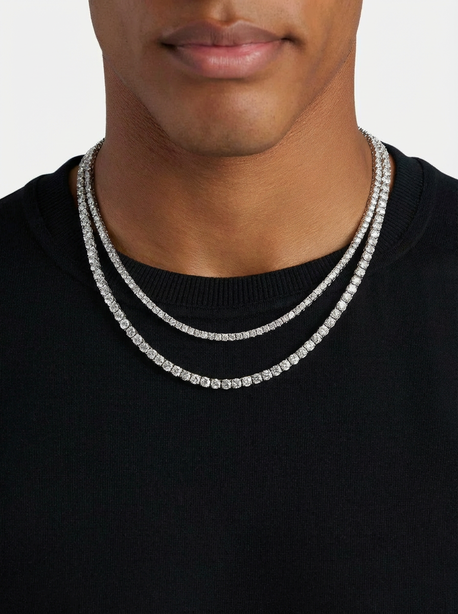 Tennis Necklace Duo Bundle (3mm & 5mm)