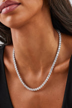 Unisex 5mm Silver Tennis Necklace