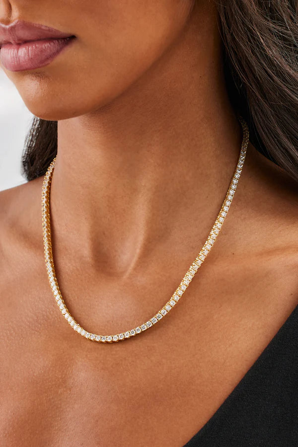 5mm Gold-Plated Tennis Necklace