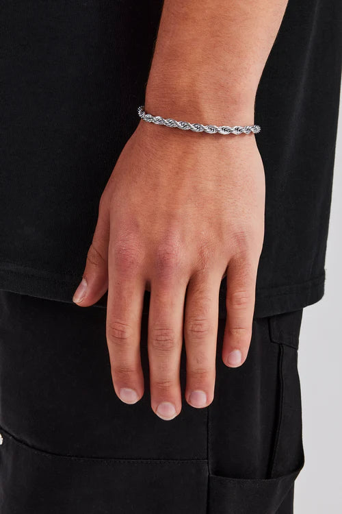 5mm Silver Rope Bracelet