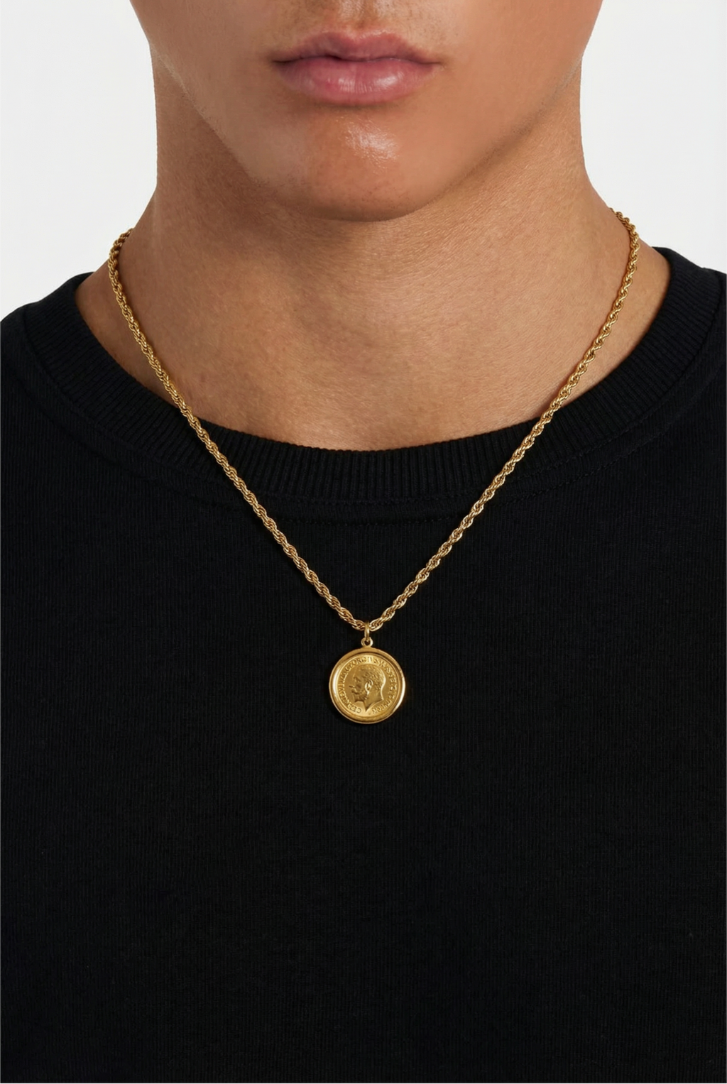 Gold Coin Pendant Necklace