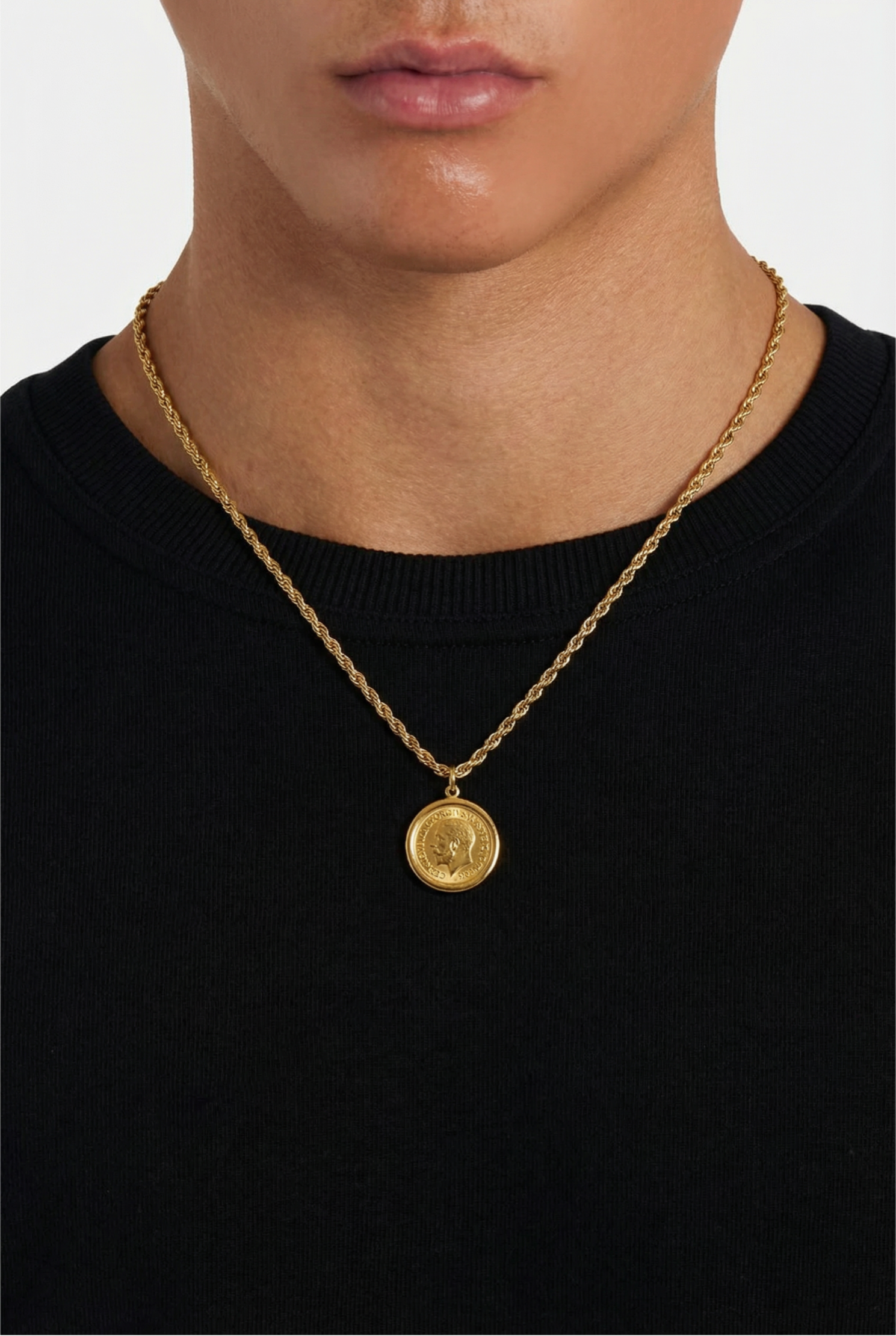 Gold Coin Pendant Necklace