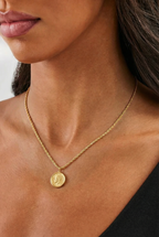Gold Coin Pendant Necklace