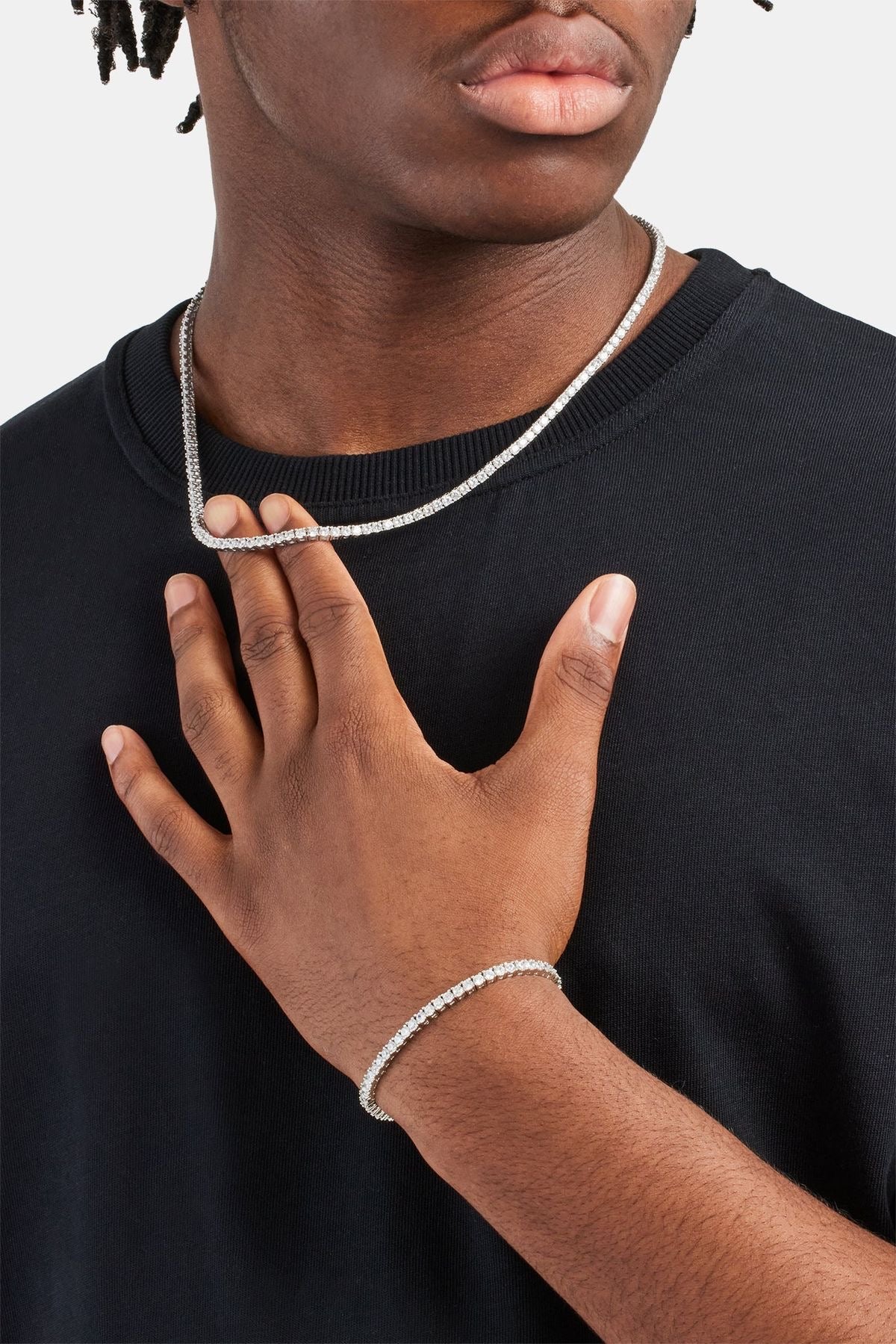 3mm Silver Tennis Bundle (Necklace + Bracelet)