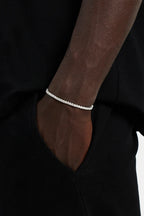 Unisex 3mm Silver Tennis Bracelet