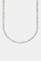 Unisex 5mm Silver Tennis Necklace