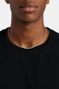 Unisex 2.5mm Micro Gold Plated Tennis Necklace
