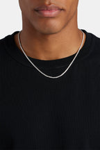 Unisex 2.5mm Silver Tennis Necklace