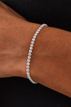 Unisex 2.5mm Silver Tennis Bracelet