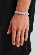 Iced Clustered Tennis Bracelet — Silver
