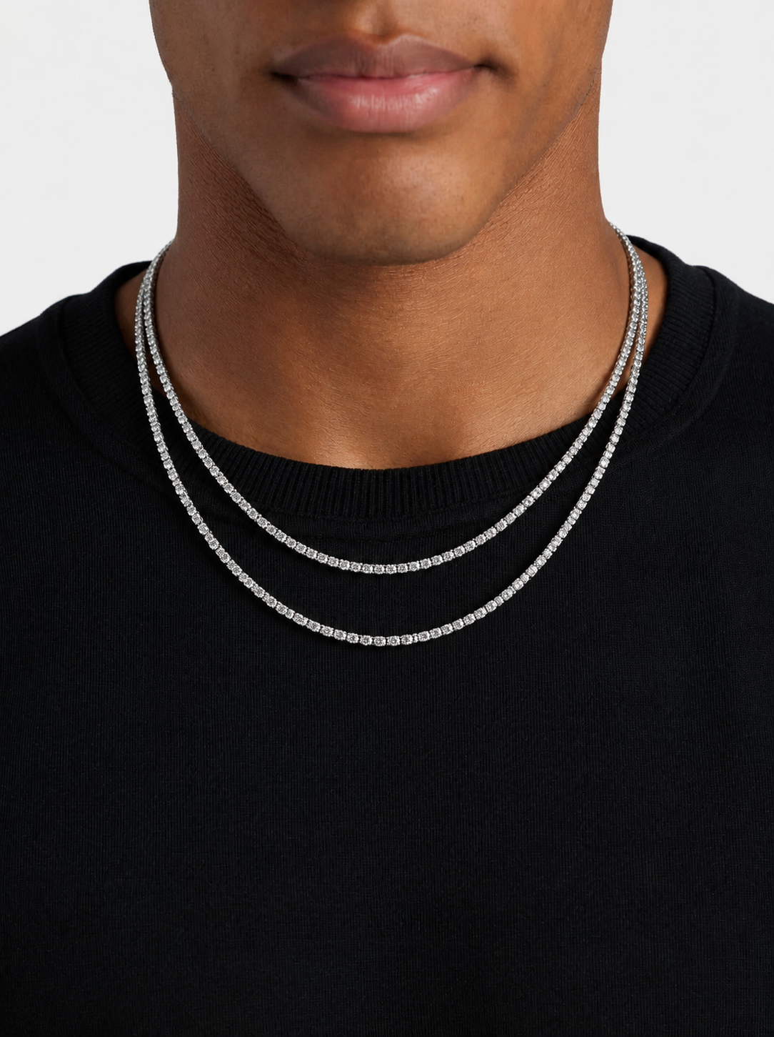 Unisex Tennis Necklace Duo Bundle
