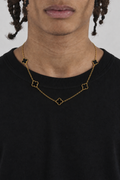 Black On Gold Clover Chain